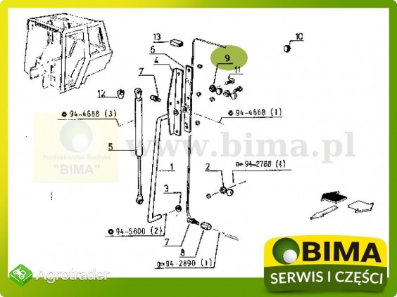 Osłona śruby mocującej szybę Renault CLAAS 103-52 - zdjęcie 1