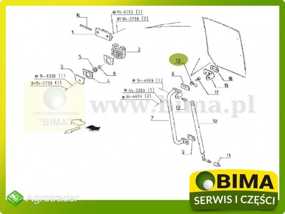 Osłona śruby mocującej szybę Renault CLAAS 103-52 - zdjęcie 3